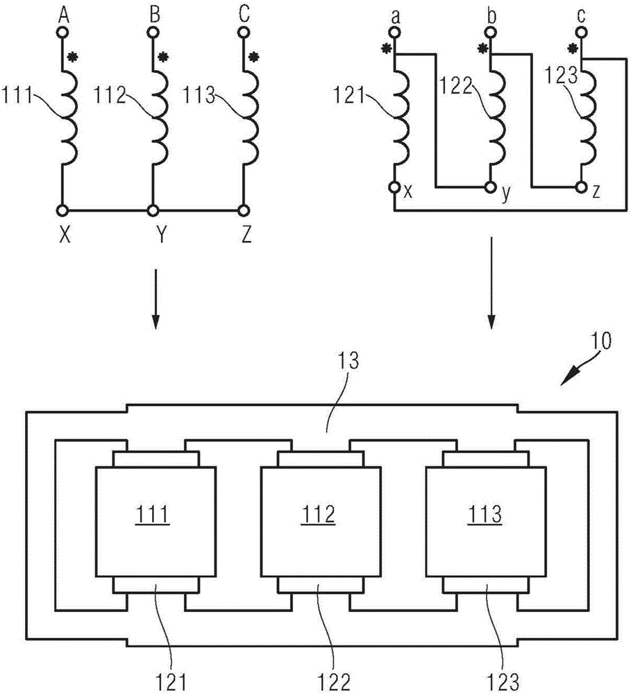 變壓器,三相變壓器及其接線方法與流程
