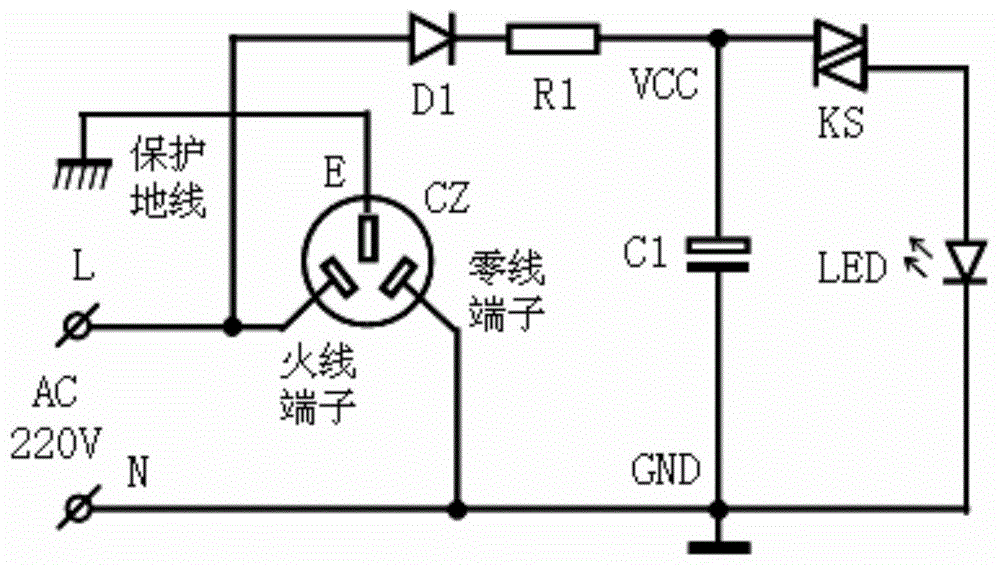 电源指示灯原理图图片