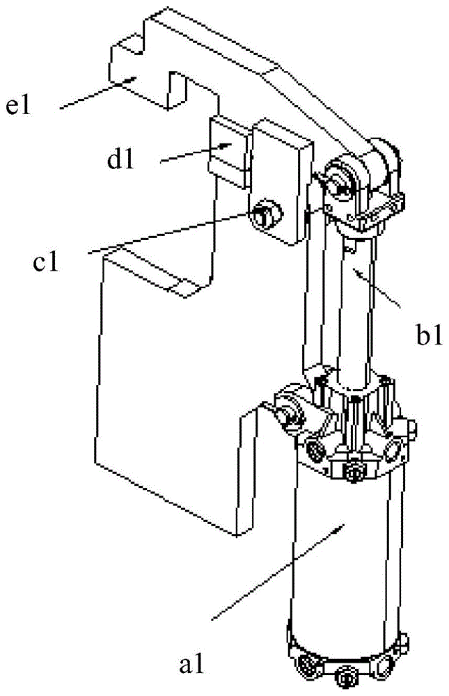 本实用新型涉及汽车焊装夹具领域,具体是一种手自一体化自锁式夹紧