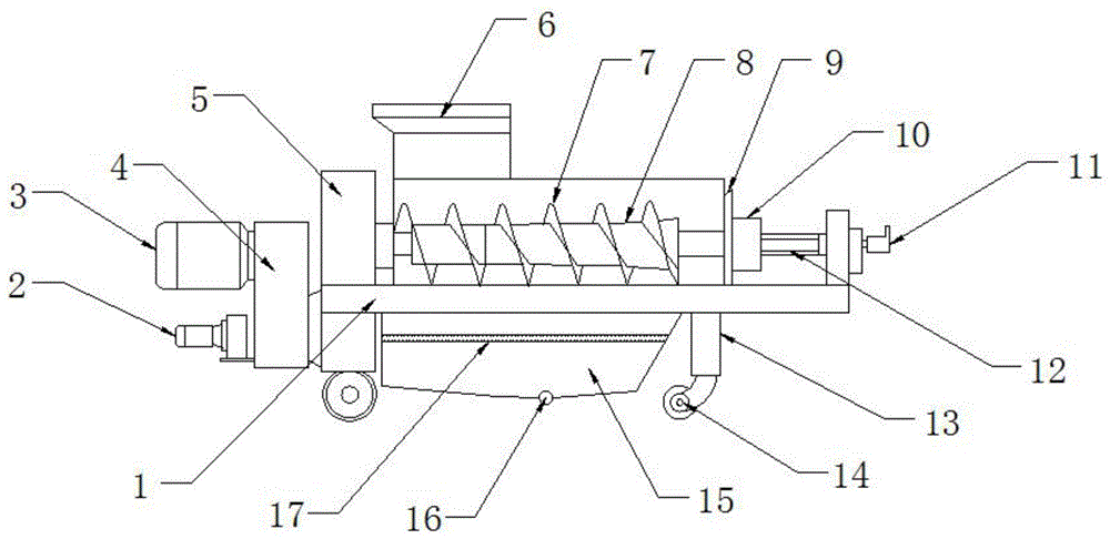 一种用于造纸机械的螺旋纸浆压榨机的制作方法