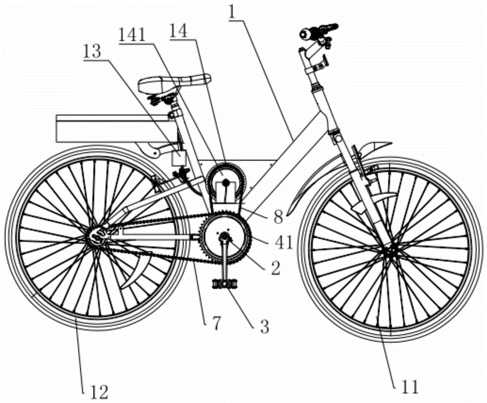 一种无阻力电动自行车的制作方法