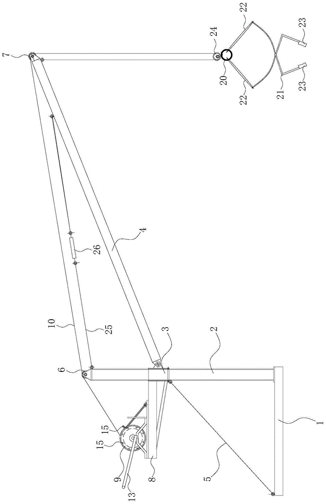 背景技術:桅杆式起重機是工程施工中用於對重物進行搬運的設備,如中國