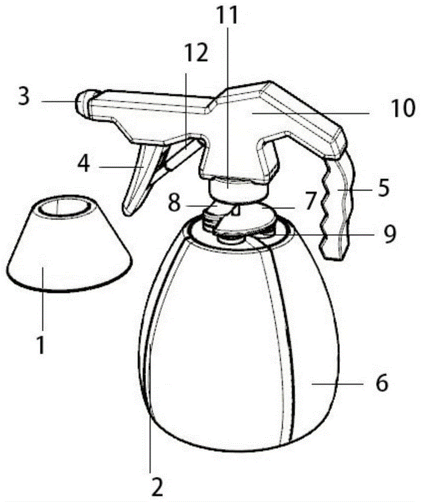 喷水壶内部结构示意图图片