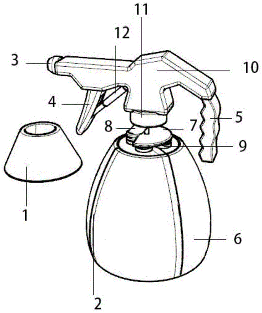 喷水壶结构图图片