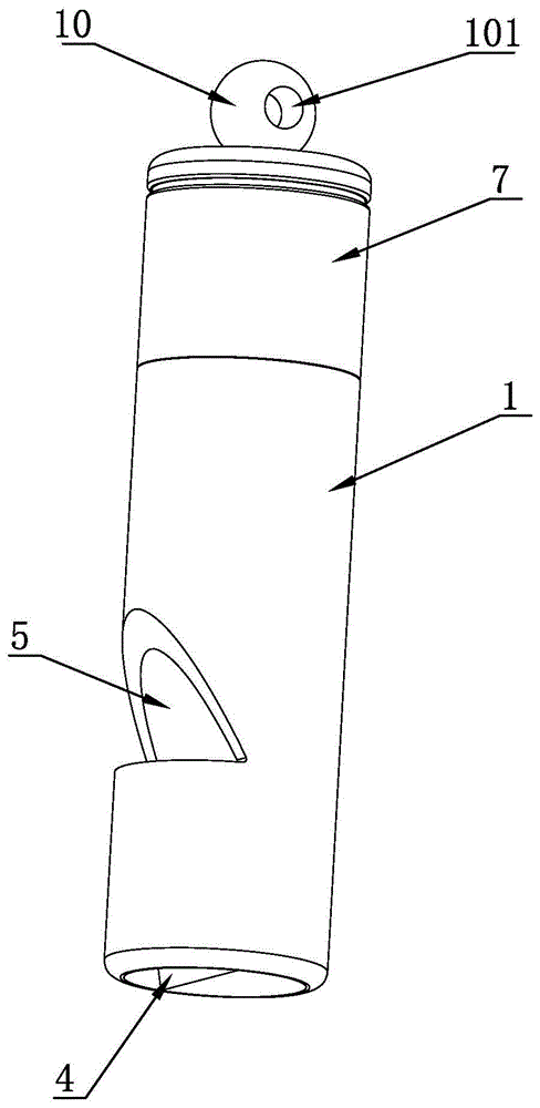 直筒哨子内部结构图图片