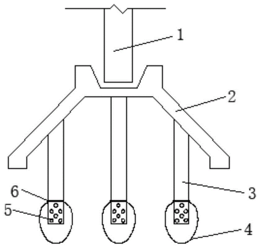 本實用新型涉及土木工程高聳建築基礎領域,具體為一種具有高強抗拔