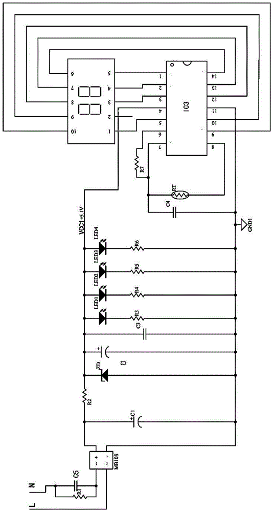 一种具有照明及温度显示功能的暖风机控制器的制作方法