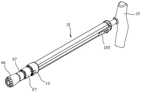 拐杖的伸缩结构的制作方法