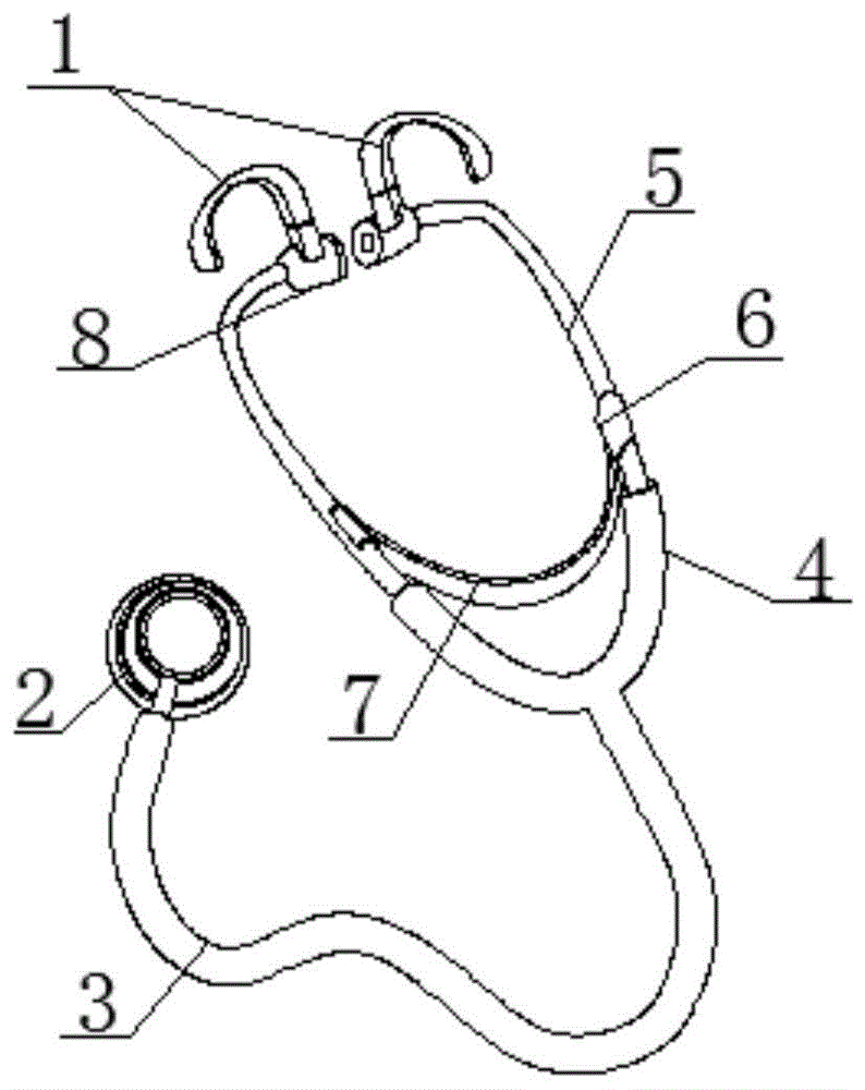 听诊器内部结构图图片