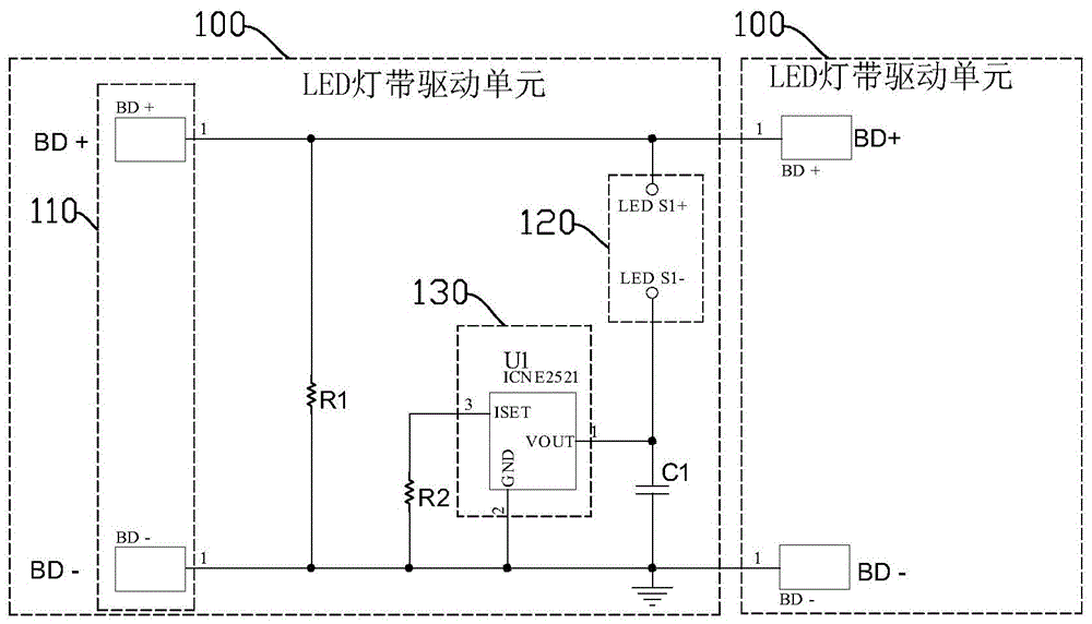 一種led燈帶驅動電路及其燈帶的製作方法