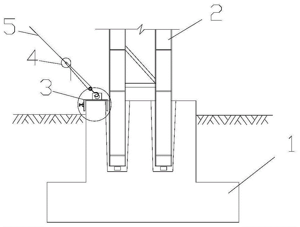 钢柱安装缆风绳固定卡具的制作方法