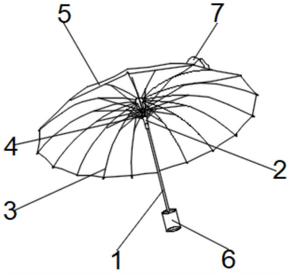雨伞的结构 原理图片