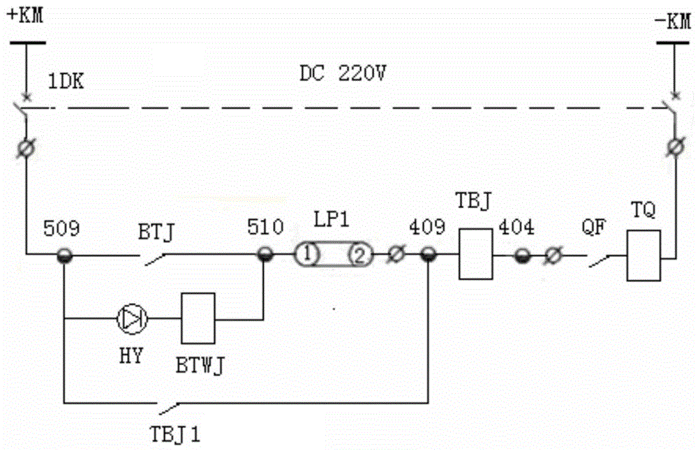 斷路器保護跳閘迴路的監測電路的製作方法