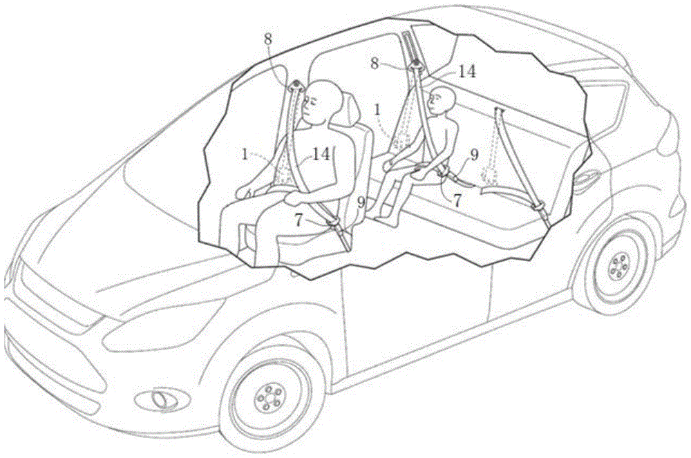 汽车安全带原理结构图图片