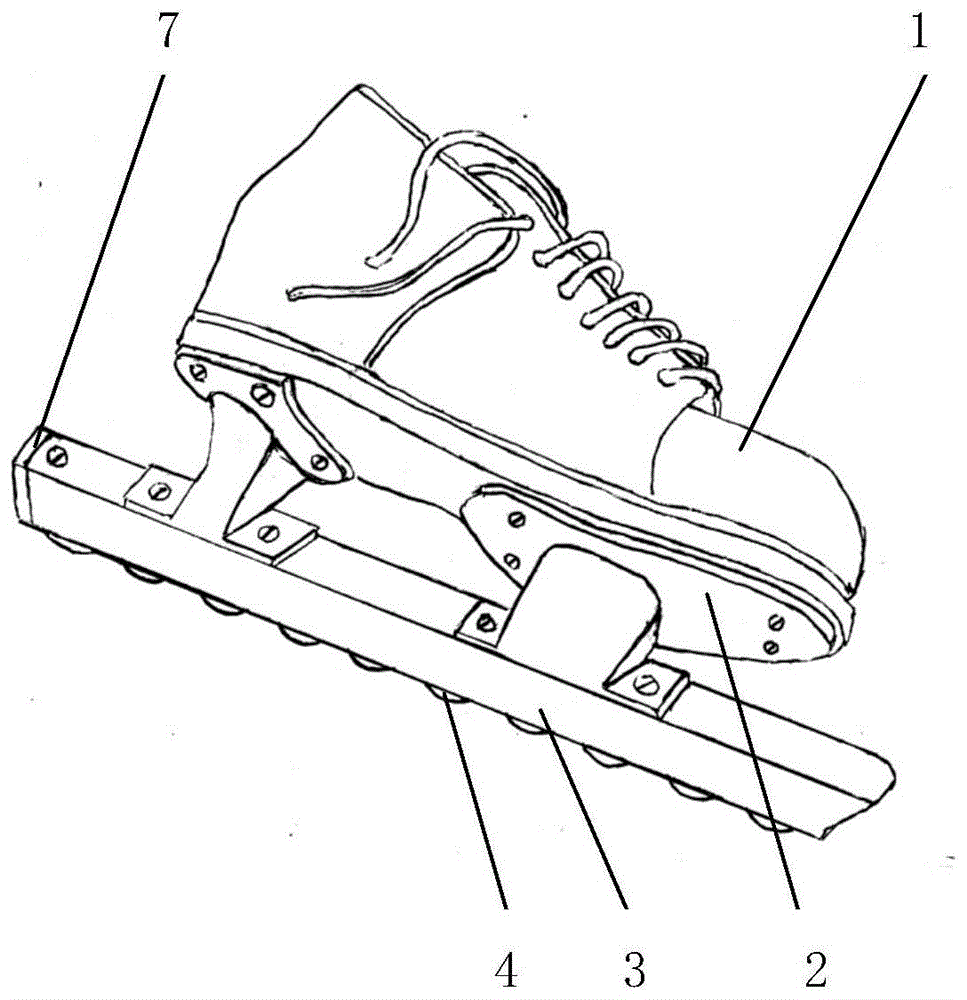 滚珠式万向旱冰鞋的制作方法