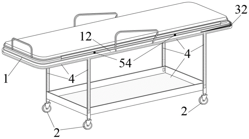 医用平车的结构图图片