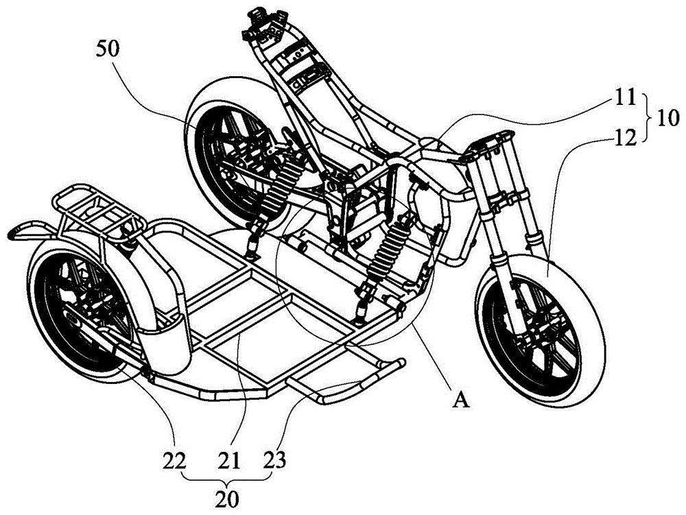 边三轮摩托车结构图片