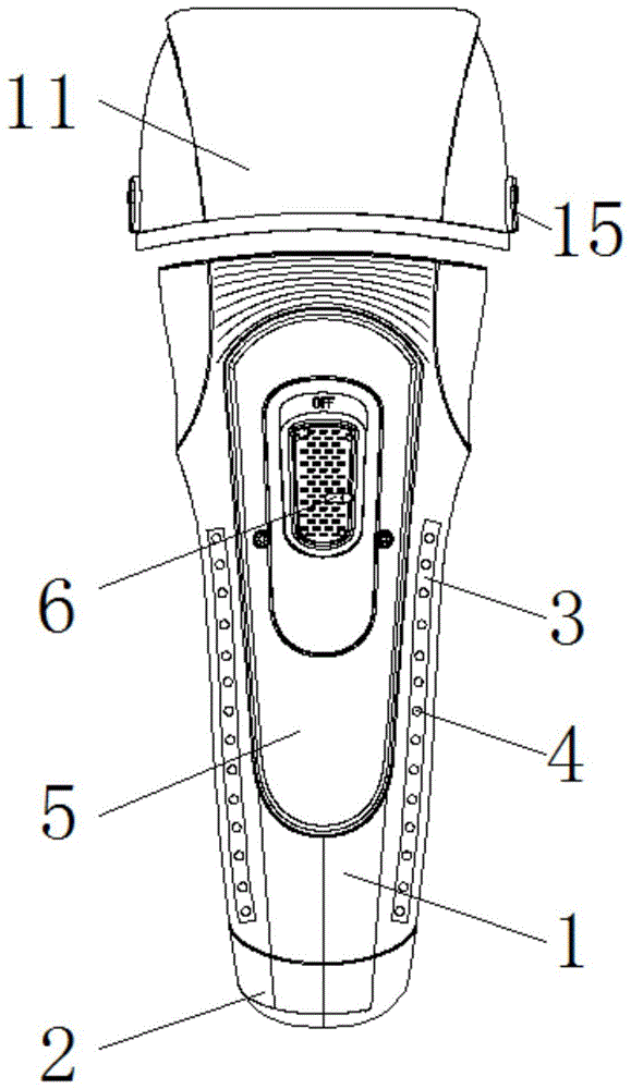 电动剃须刀分解结构图图片