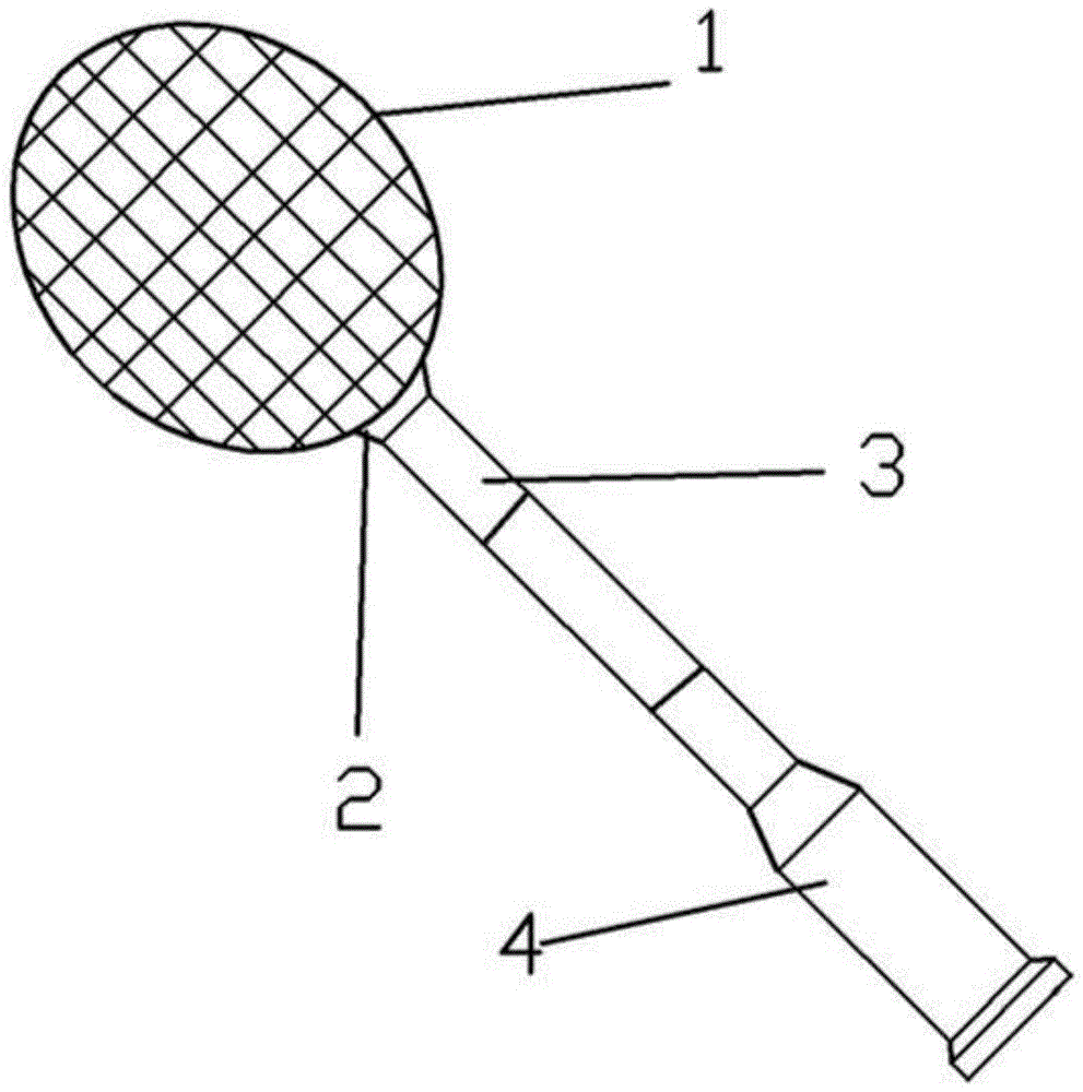 羽毛球拍结构的分解图图片