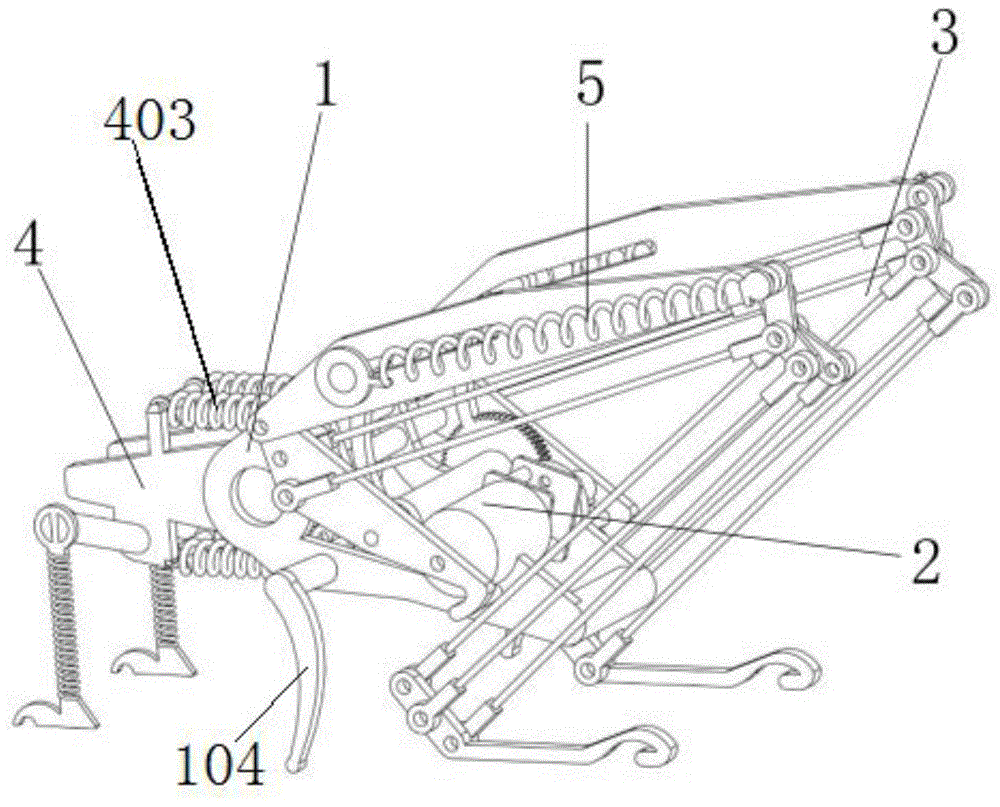 一种基于近似直线机构的仿昆虫弹跳机器人的制作方法
