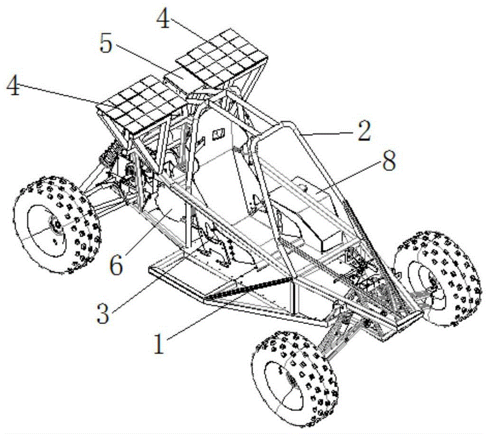 一种带光伏电池板的卡丁车的制作方法
