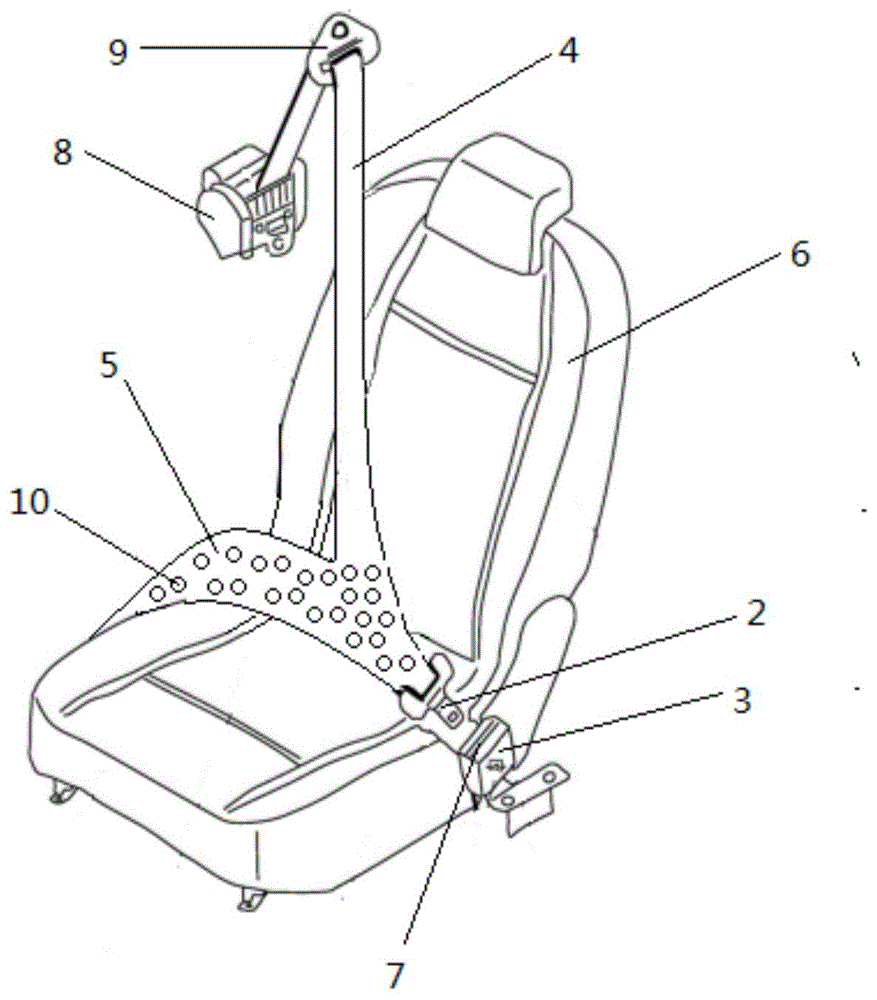 汽车安全带原理结构图图片