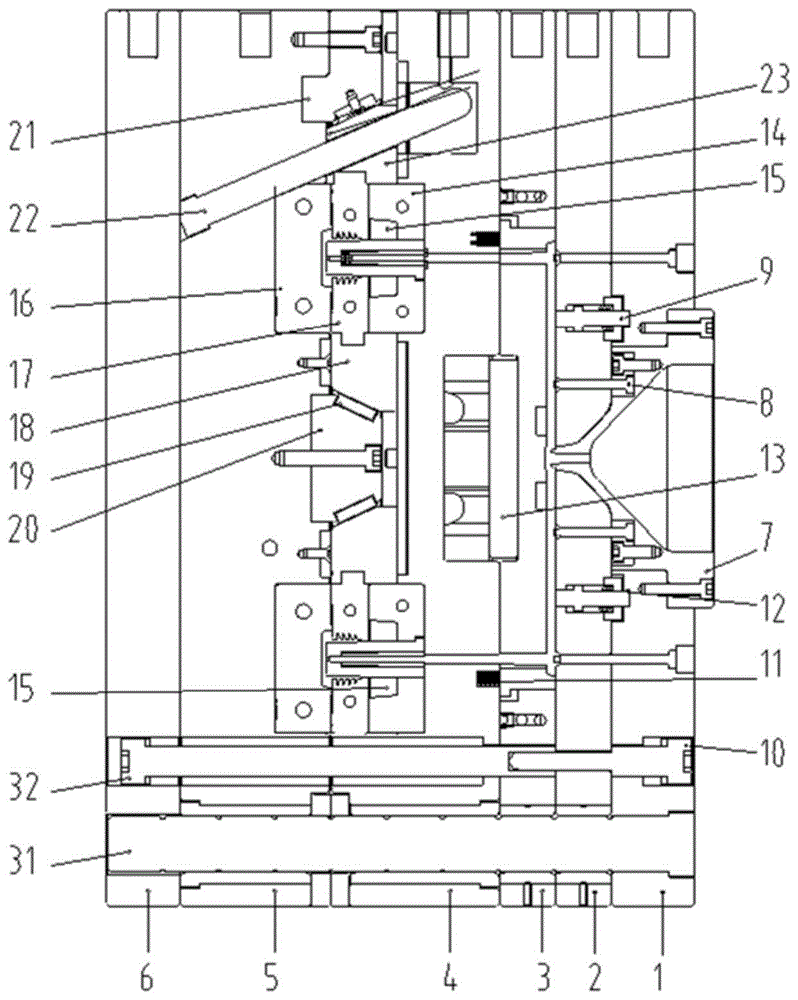 倒装细水口三板模模具结构的制作方法