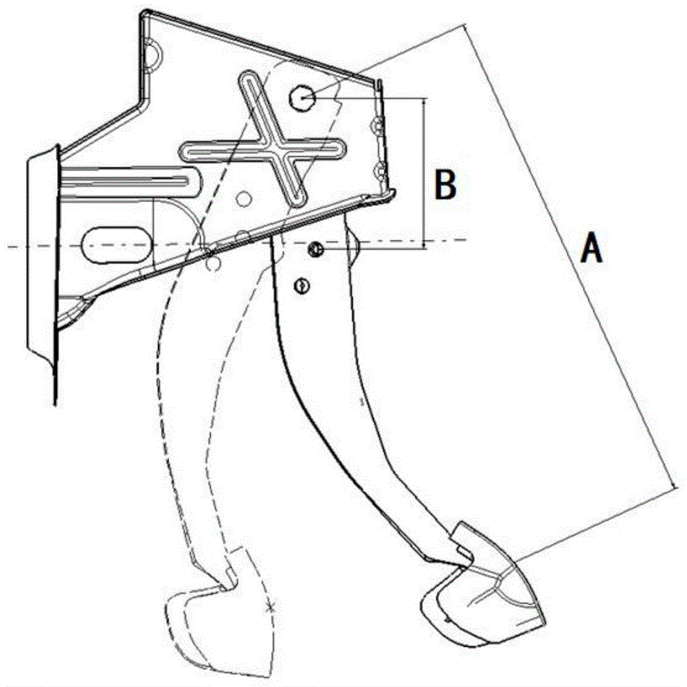 汽车脚踏板杠杆示意图图片