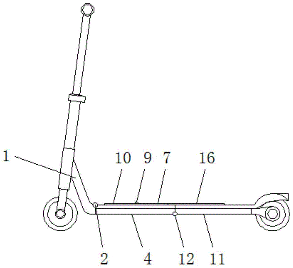 滑板车伸缩杆结构图图片