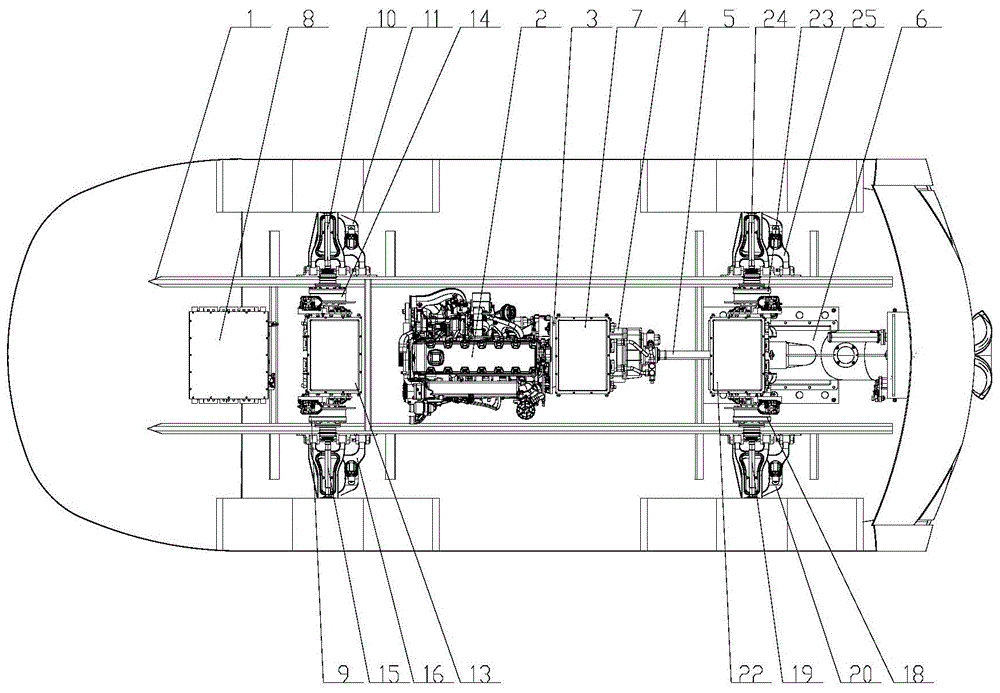 一种4×4混合动力水陆两栖车的制作方法