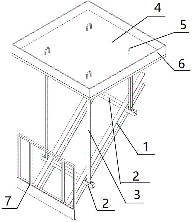 一种工具式电梯井操作平台的制作方法