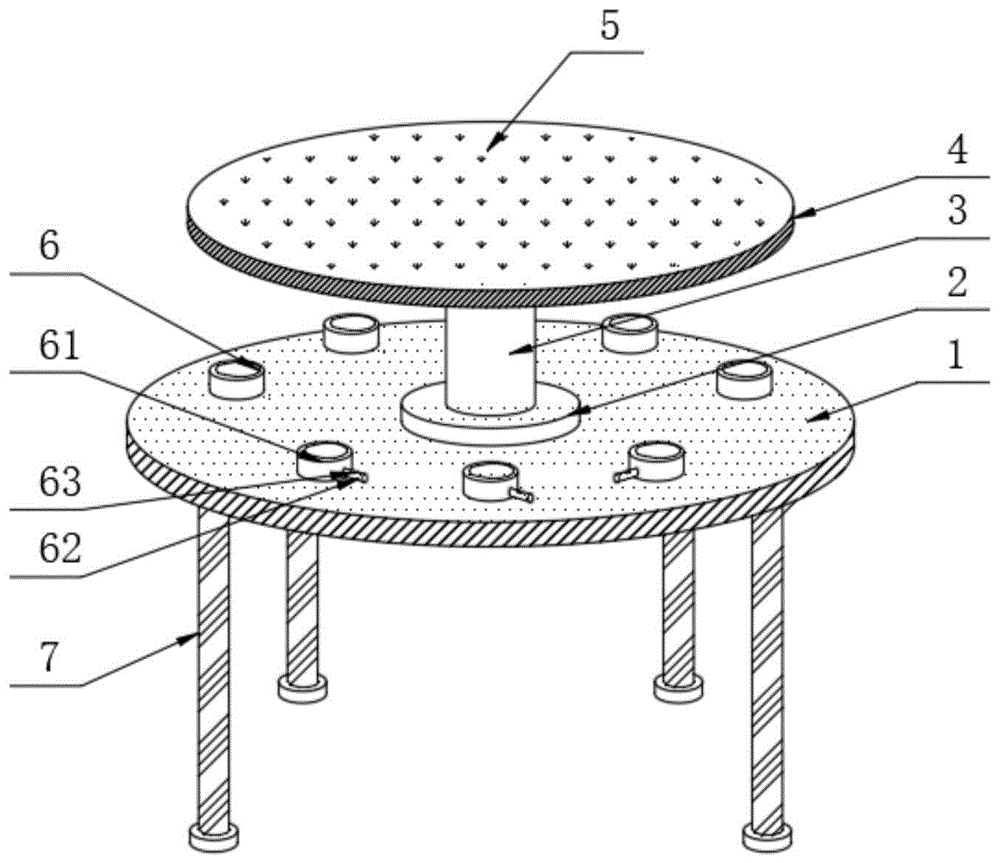 一种餐桌的旋转结构的制作方法