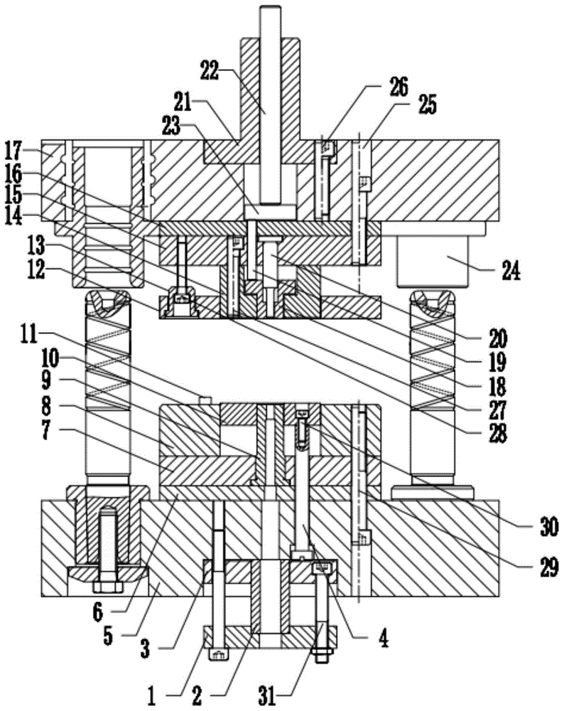 一種電機墊片落料衝壓模具的製作方法