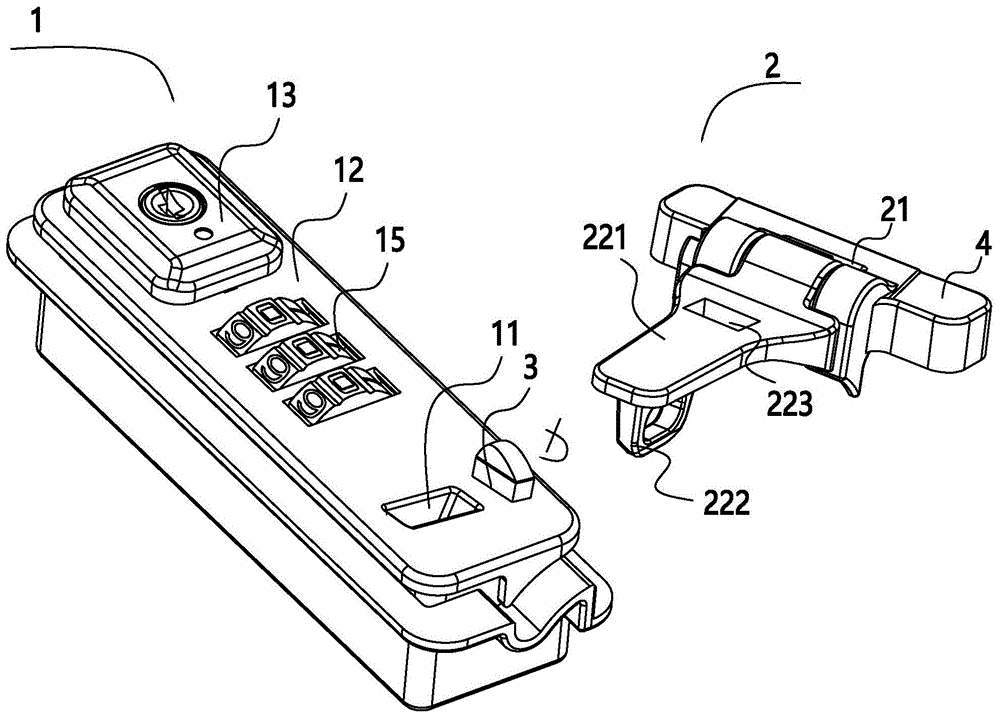 行李箱密码锁的结构图图片