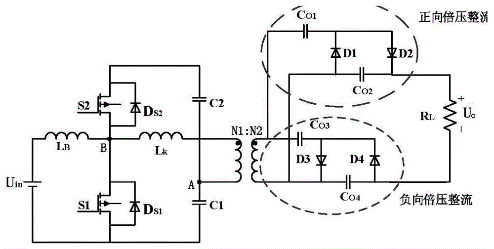 一種基於倍壓整流電路的高增益準諧振dc-dc變換器的製作方法