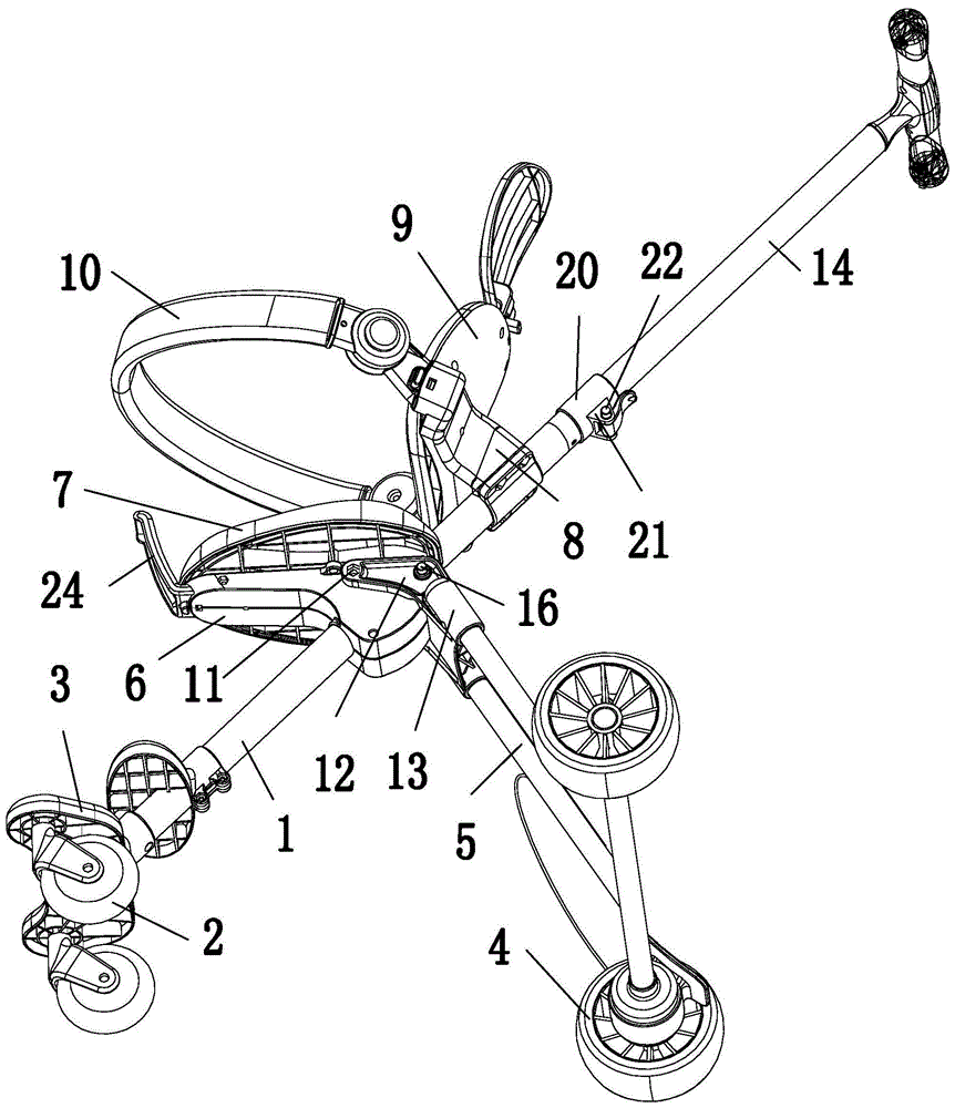 摺疊式童車的製作方法