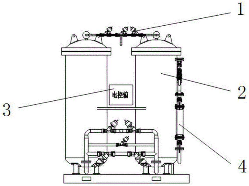 四塔psa变压吸附式制氮机的制作方法