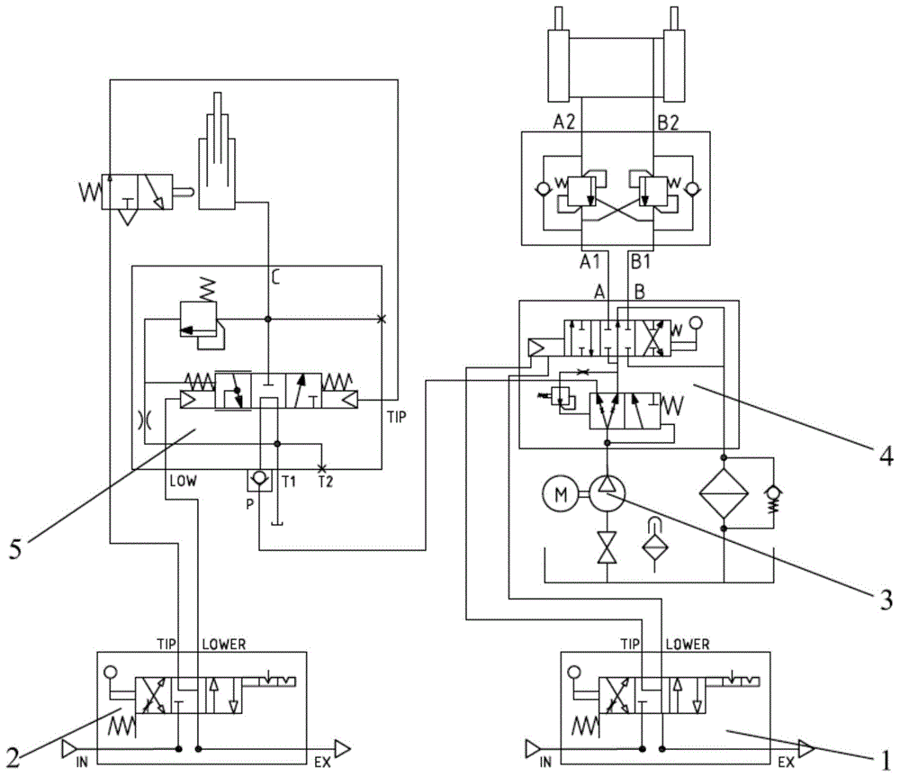 翻车机液压系统原理图图片