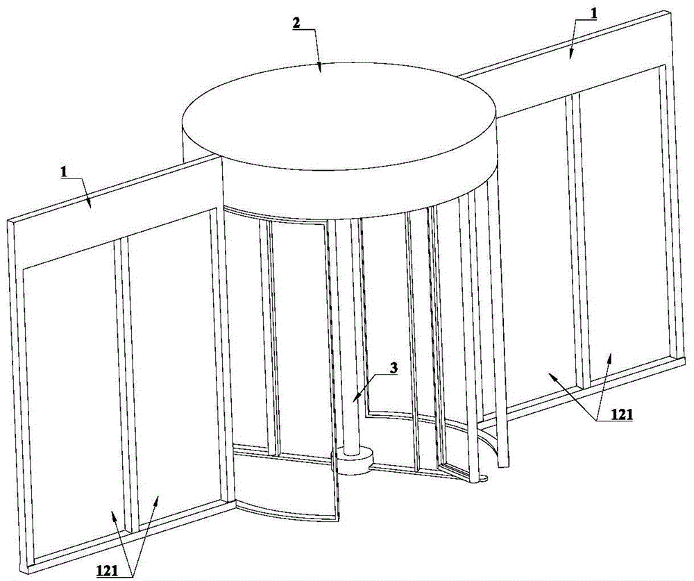 十字旋转门结构图图片