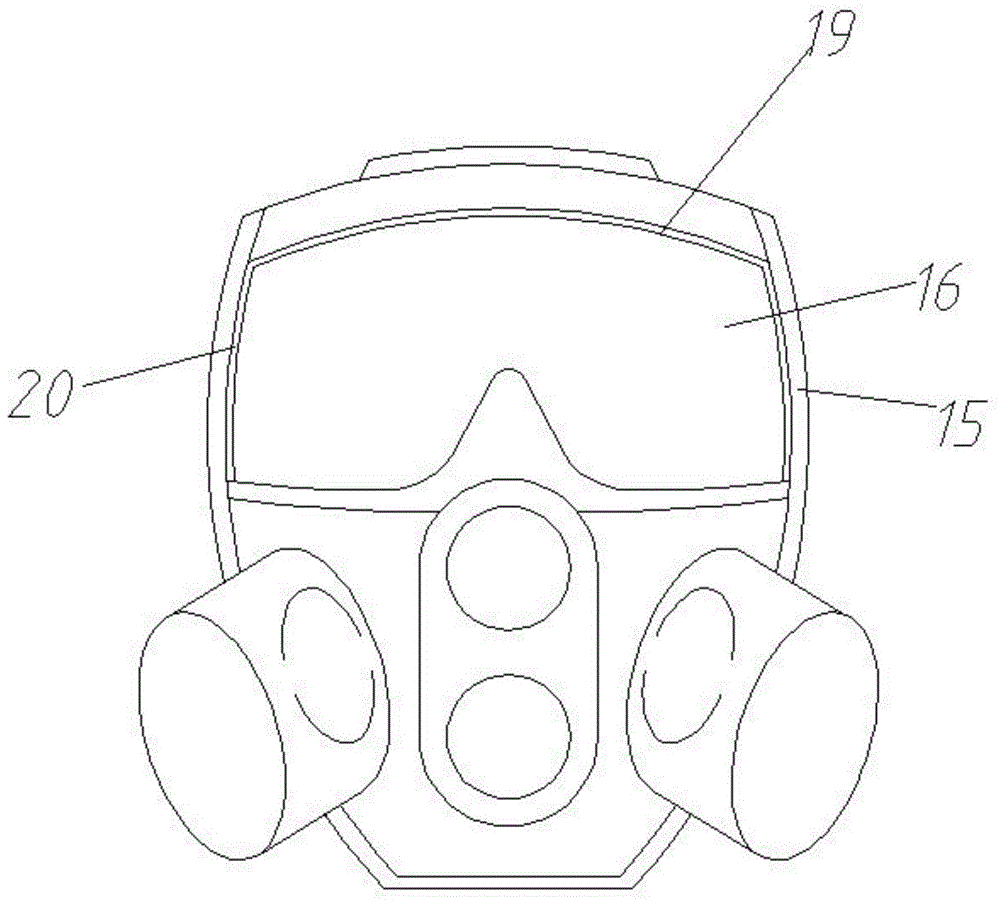 背景技術:目前,現有保護防毒面罩的結構製作相對比較簡單(透明粒料