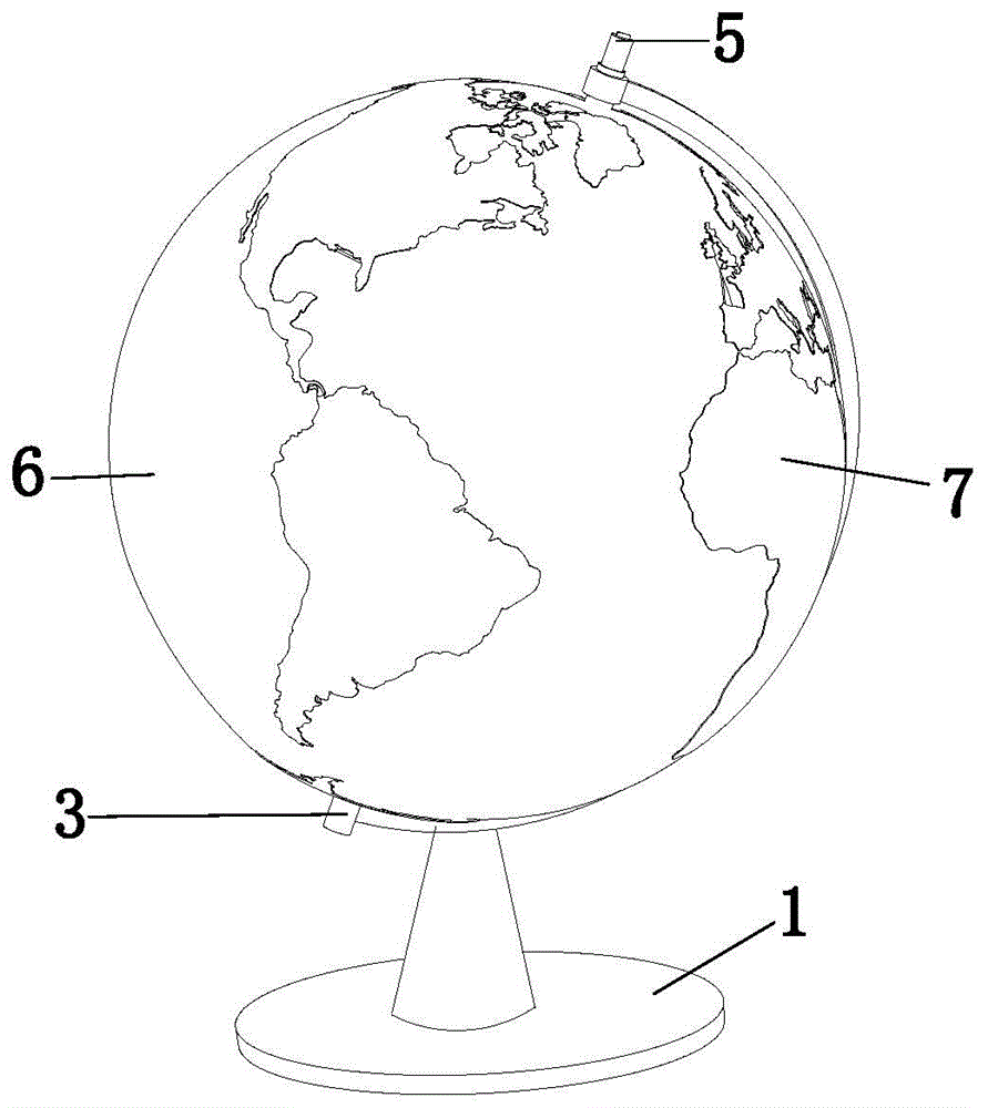地球仪平面图怎么画图片