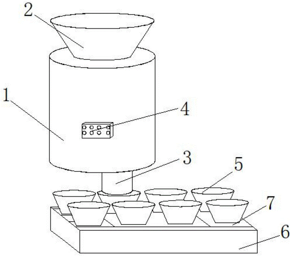 一種用於營養缽快速填裝營養土的裝置的製作方法