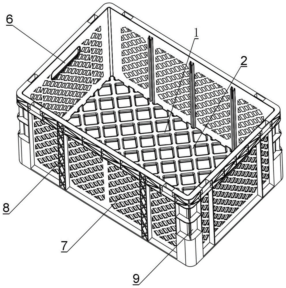 本实用新型涉及箱体技术领域,尤其涉及一种周转箱底板及周转箱.