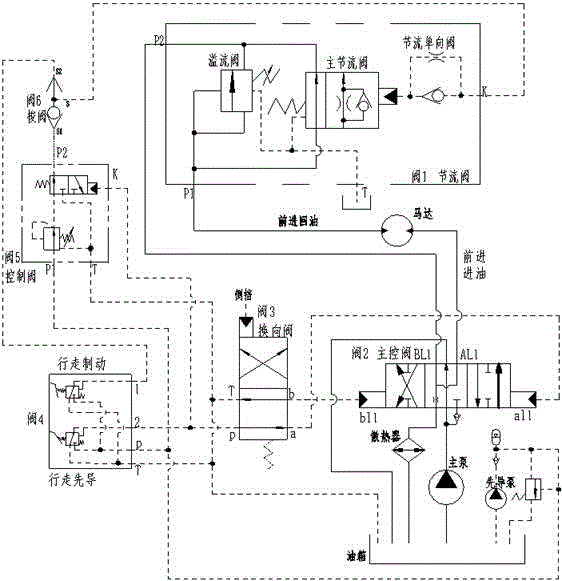 一种轮式液压挖掘机行走辅助制动系统的制作方法