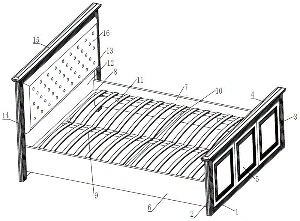单人床结构设计图片