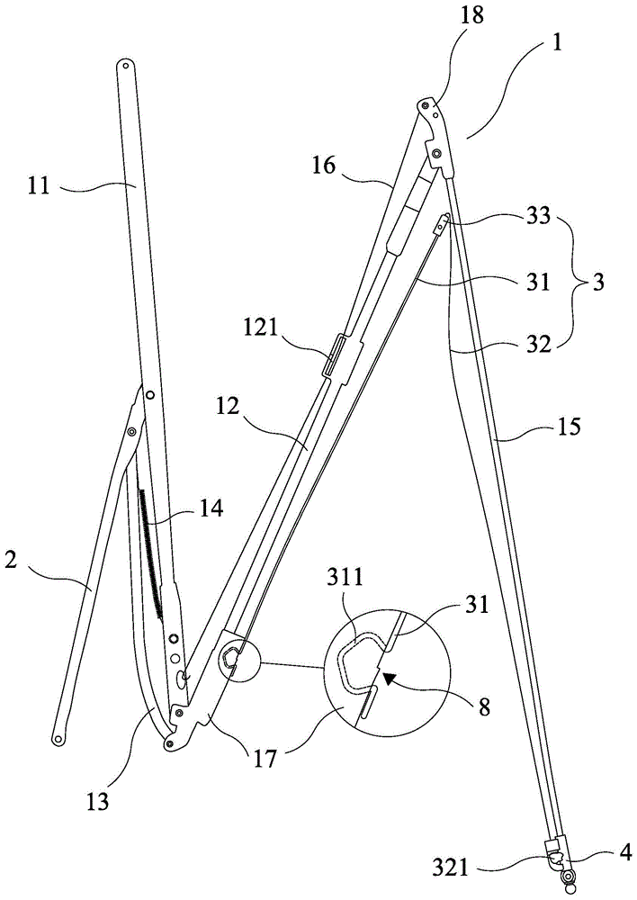 一种抗风伞牵引伞骨安装结构的制作方法
