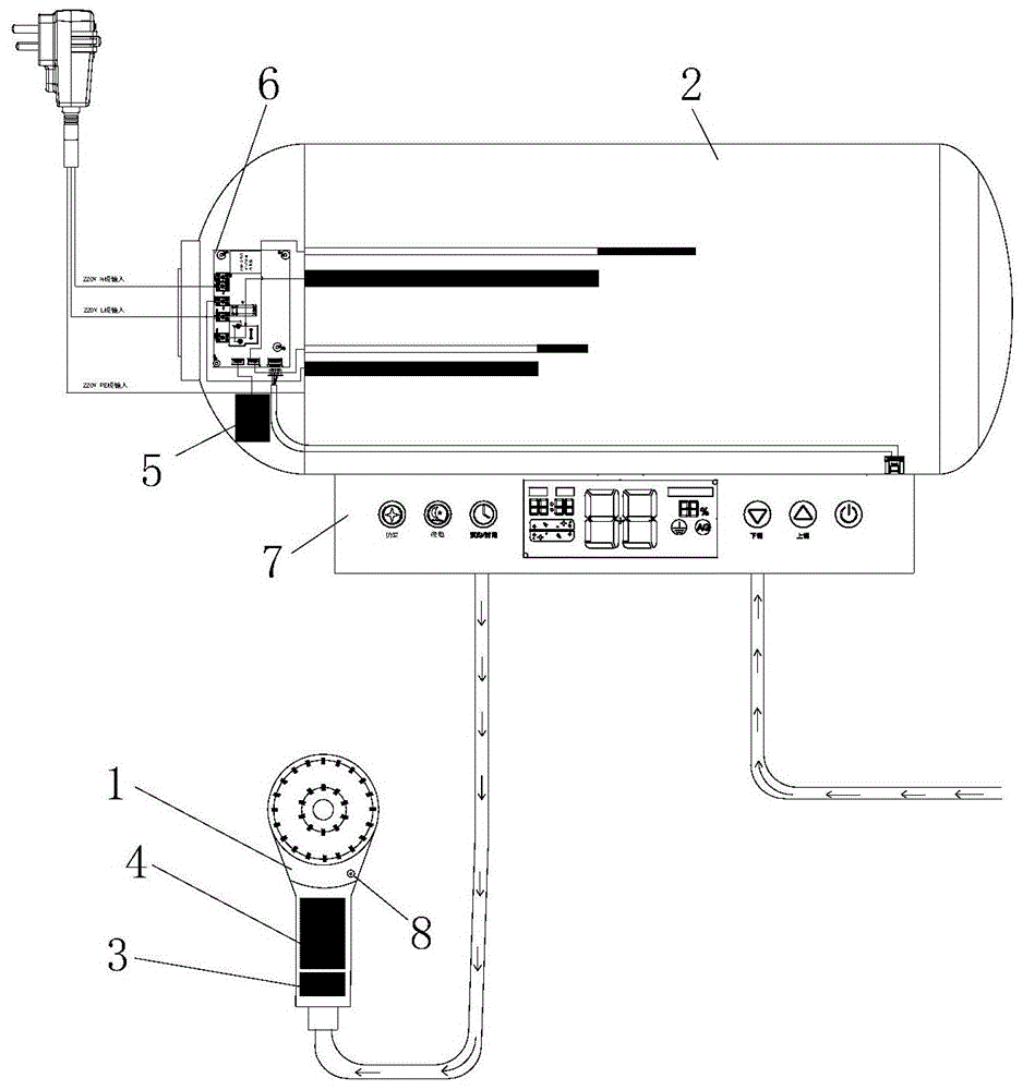 一種電熱水器的智能花灑出水斷電控制系統的製作方法