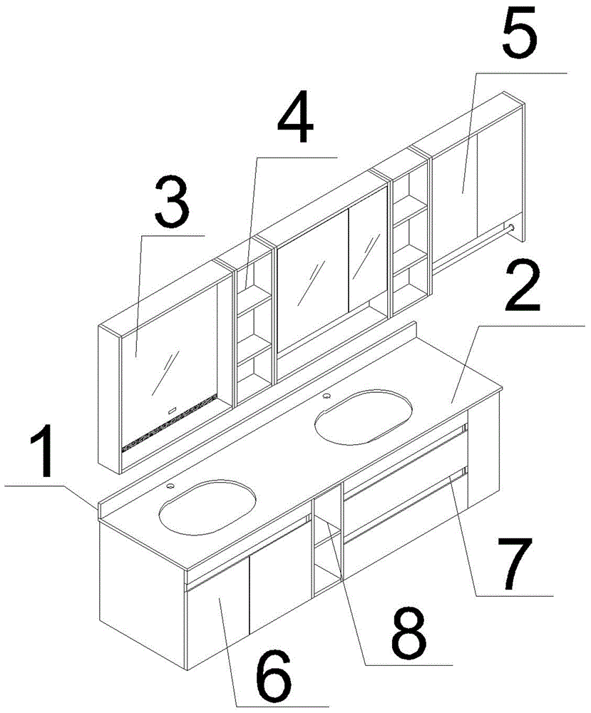 浴室柜结构示意图图片