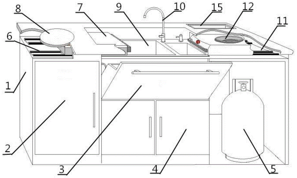 一种可折叠的独立岛式灶台的制作方法