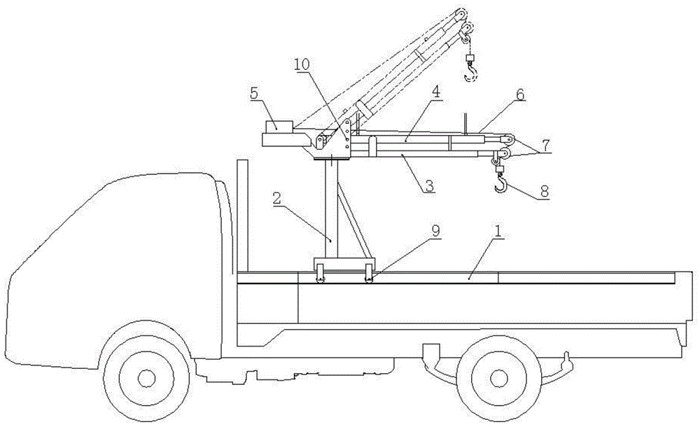 汽车起重机简图图片